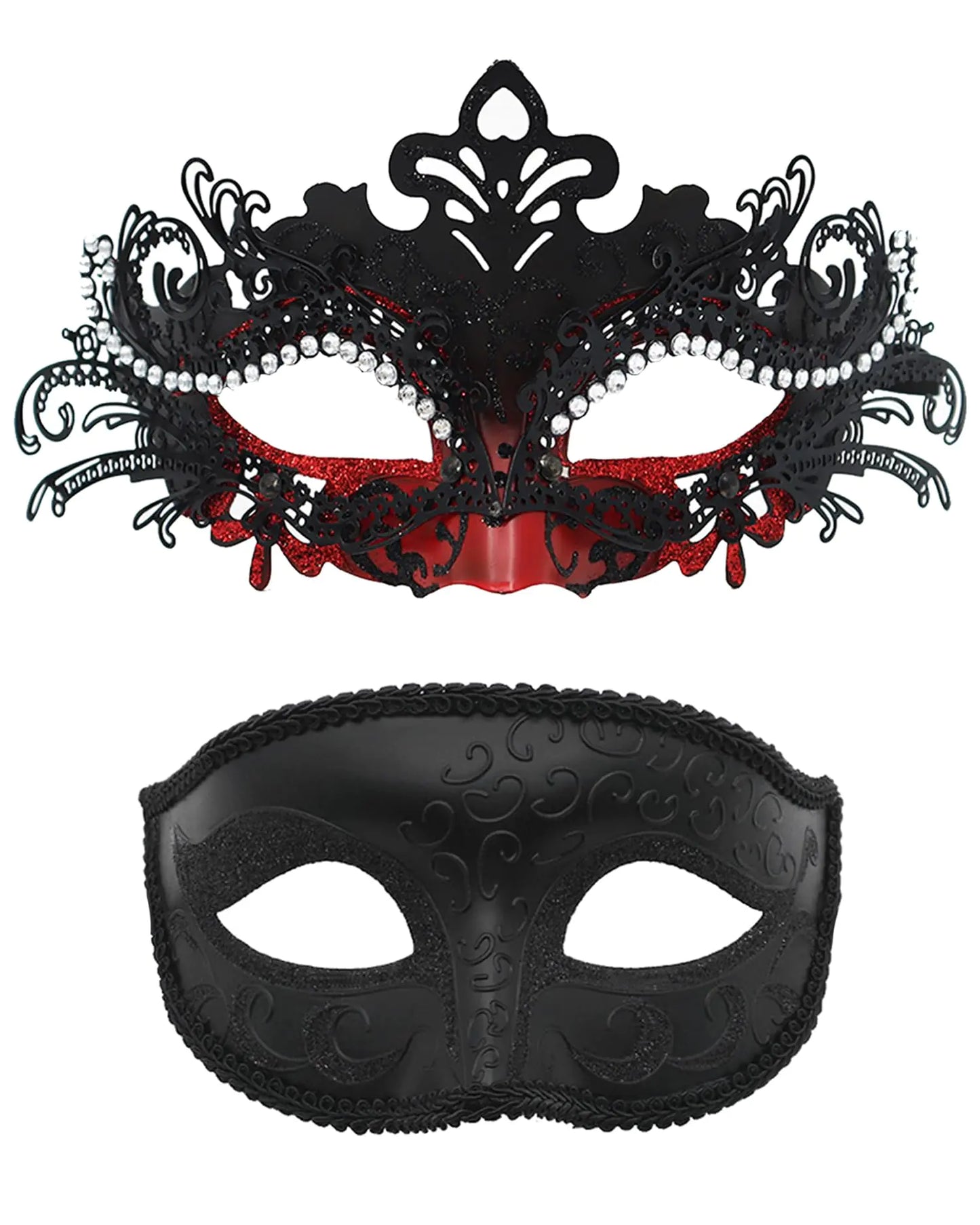 Pretishows Masquerade Mask for Couples Venetian Mask Mardi Gras Mask for Men and Women Halloween Party