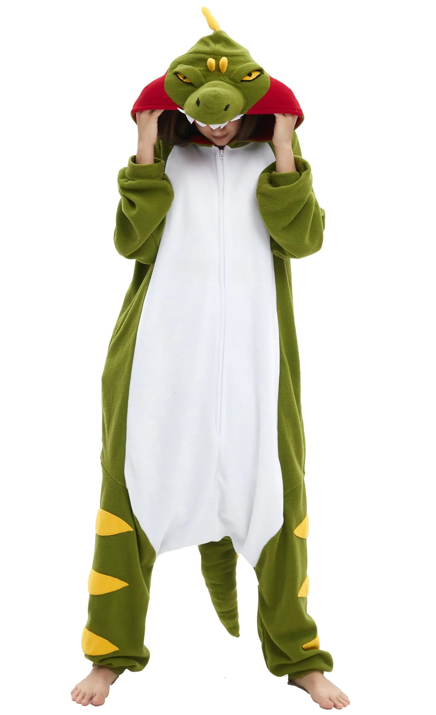 SAMGU Onesie Adult Tyrannosaurus Rex Dinosaur Halloween Cosplay Costume One Piece Pajamas for Women and Men