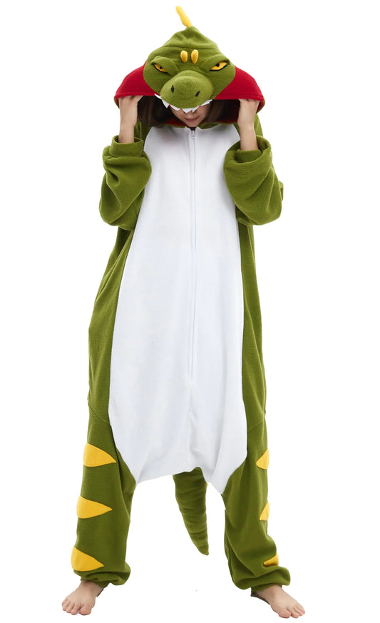 SAMGU Onesie Adult Tyrannosaurus Rex Dinosaur Halloween Cosplay Costume One Piece Pajamas for Women and Men