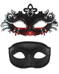 Pretishows Masquerade Mask for Couples Venetian Mask Mardi Gras Mask for Men and Women Halloween Party