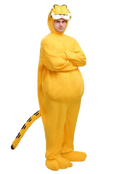 Fun Costumes Adult Garfield for Men Cat Mascot Halloween Bodysuit Classic Cartoon Cat for Parties & Dressup Medium