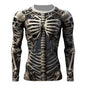 DOPRISIC 3D Print Skeleton Shirts Men Halloween Costumes Shirts Funny Long Sleeve Graphic Tees Streetwear Casual Tee Tops Halloween Shirts Skeleton Halloween Mens Shirt