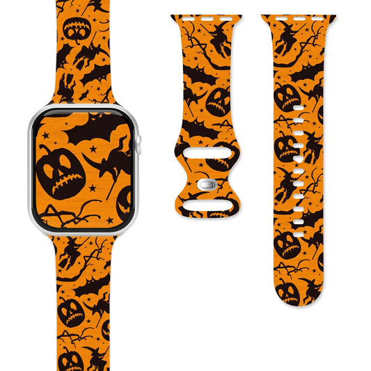 Holidays Halloween Watch Band Compatible with Apple Watch Band for Women Men Red Christmas Tree 38mm 40mm 41mm